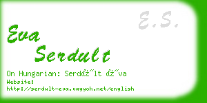 eva serdult business card