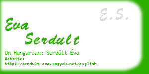 eva serdult business card